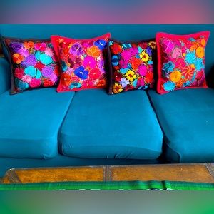 Set of 4 Guatemalan hand embroidered cushion covers.